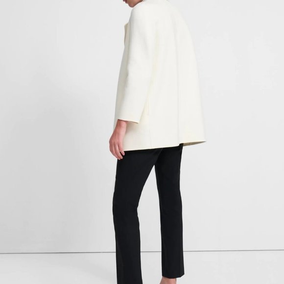 NWT Theory Clairene New Divide Ivory Wool Cashmere Jacket Coat, Large - Picture 4 of 8